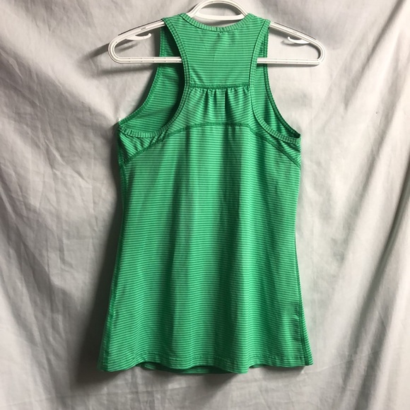 Small lime green striped athletic tank guc - Picture 9 of 11